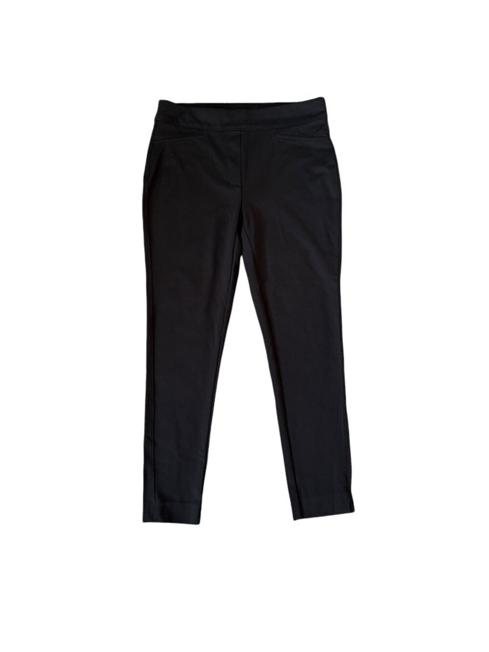 Chico's women's black stretchy pull on pants with elastic waistband size 8R